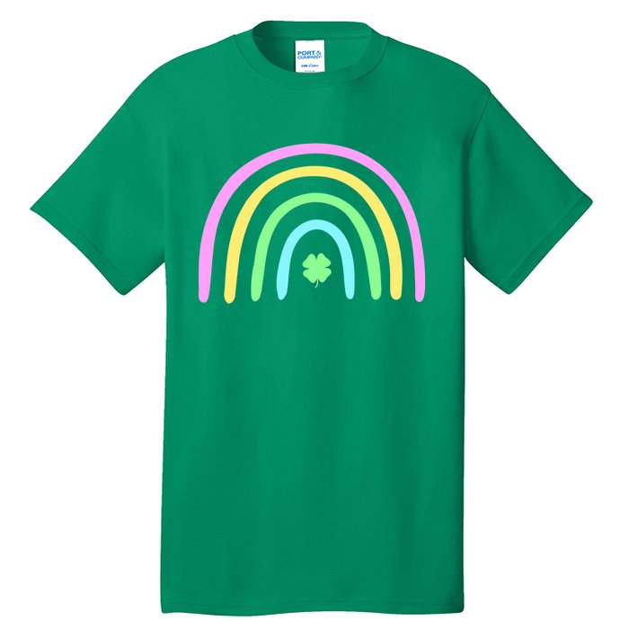 Green Four Leaf Clover Rainbow St Patrick's Day Tall T-Shirt