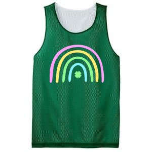 Green Four Leaf Clover Rainbow St Patrick's Day Mesh Reversible Basketball Jersey Tank