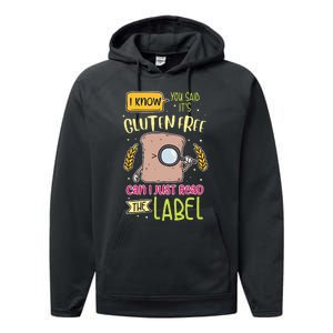 Gluten Free Lifestyle Celiac Disease Awareness Performance Fleece Hoodie