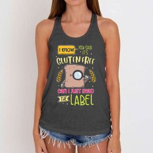 Gluten Free Lifestyle Celiac Disease Awareness Women's Knotted Racerback Tank