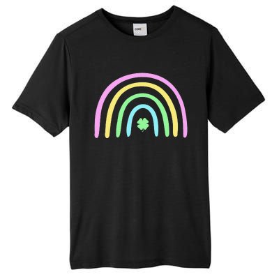 Green Four Leaf Clover Rainbow St Patrick's Day Tall Fusion ChromaSoft Performance T-Shirt