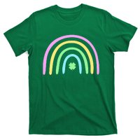 Green Four Leaf Clover Rainbow St Patrick's Day T-Shirt