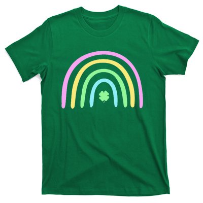 Green Four Leaf Clover Rainbow St Patrick's Day T-Shirt