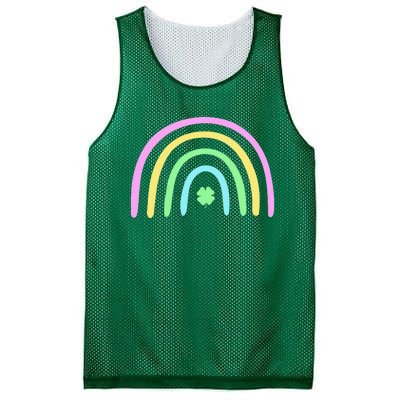 Green Four Leaf Clover Rainbow St Patrick's Day Mesh Reversible Basketball Jersey Tank