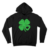 Green Four Leaf Clover Heart Hoodie St Patricks Day Hoodie