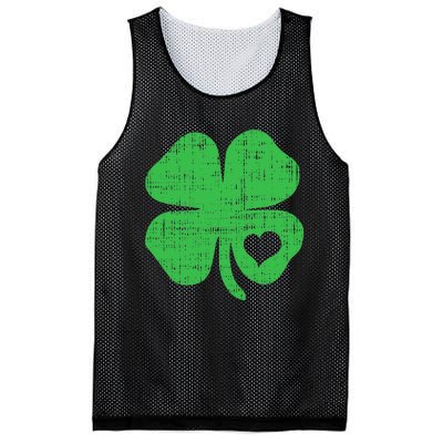 Green Four Leaf Clover Heart Hoodie St Patricks Day Mesh Reversible Basketball Jersey Tank