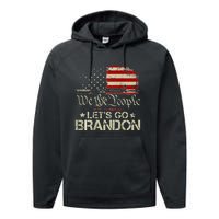 Gun Flag Lets Go Branson Brandon Lets Go Branson Performance Fleece Hoodie