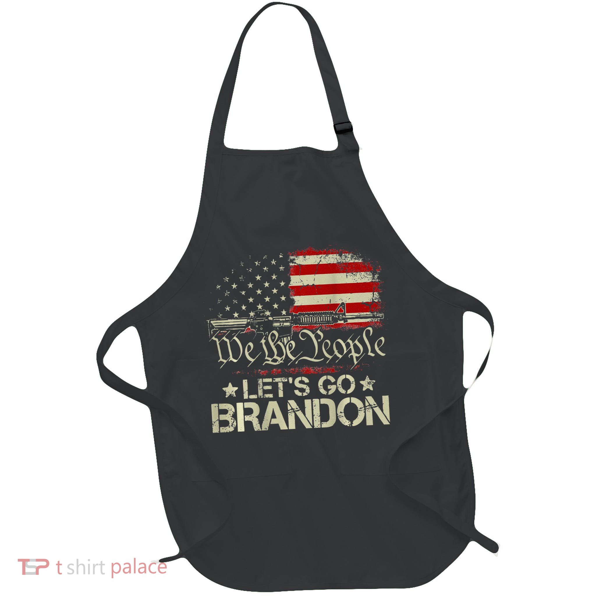 Gun Flag Lets Go Branson Brandon Lets Go Branson Full-Length Apron With Pockets