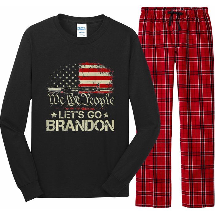 Gun Flag Lets Go Branson Brandon Lets Go Branson Long Sleeve Pajama Set