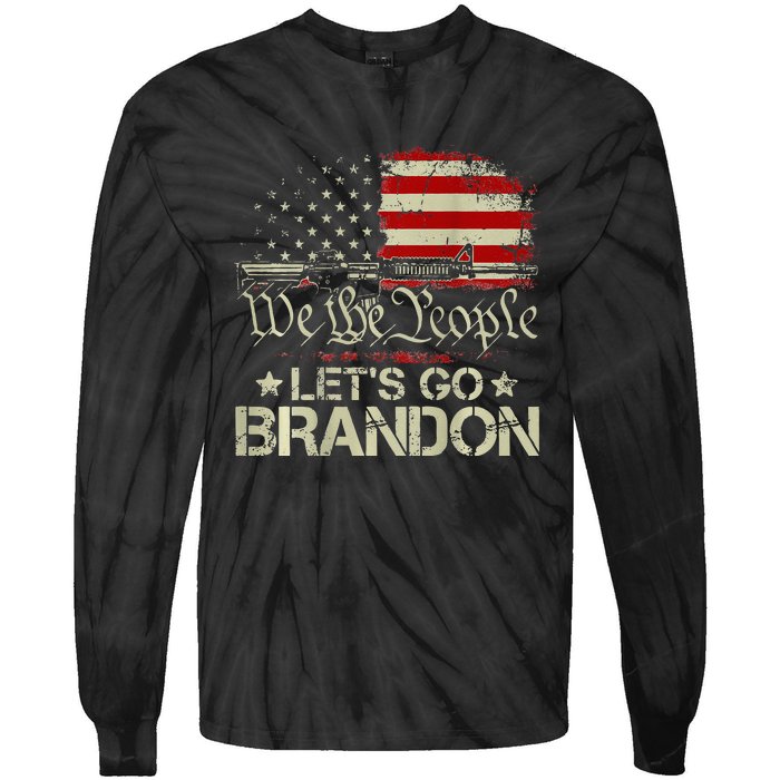 Gun Flag Lets Go Branson Brandon Lets Go Branson Tie-Dye Long Sleeve Shirt