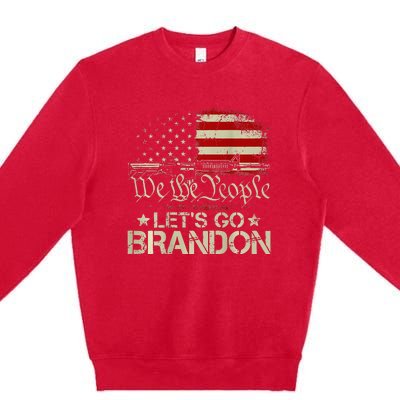 Gun Flag Lets Go Branson Brandon Lets Go Branson Premium Crewneck Sweatshirt