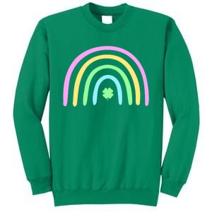 Green Four Leaf Clover Rainbow St Patrick's Day Sweatshirt