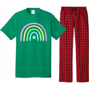 Green Four Leaf Clover Rainbow St Patrick's Day Pajama Set