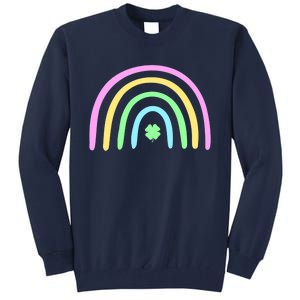 Green Four Leaf Clover Rainbow St Patrick's Day Tall Sweatshirt