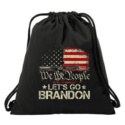 Gun Flag Lets Go Branson Brandon Lets Go Branson Drawstring Bag