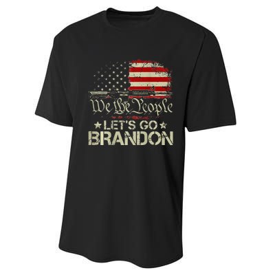 Gun Flag Lets Go Branson Brandon Lets Go Branson Performance Sprint T-Shirt