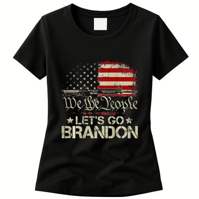 Gun Flag Lets Go Branson Brandon Lets Go Branson Womens T-Shirt