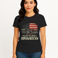 Gun Flag Lets Go Branson Brandon Lets Go Branson Womens T-Shirt