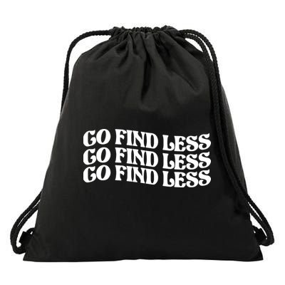 Go Find Less Drawstring Bag