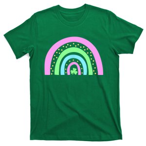 Green Four Leaf Clover Rainbow St Patrick's Day T-Shirt