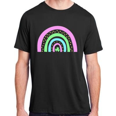 Green Four Leaf Clover Rainbow St Patrick's Day Adult ChromaSoft Performance T-Shirt