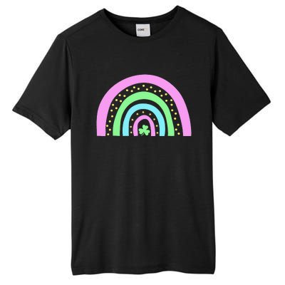 Green Four Leaf Clover Rainbow St Patrick's Day Tall Fusion ChromaSoft Performance T-Shirt