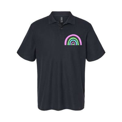 Green Four Leaf Clover Rainbow St Patrick's Day Softstyle Adult Sport Polo