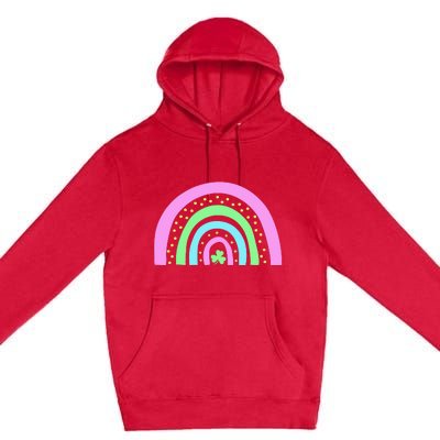 Green Four Leaf Clover Rainbow St Patrick's Day Premium Pullover Hoodie