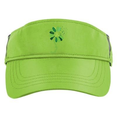 Green Flower Mental Health Awareness Adult Drive Performance Visor