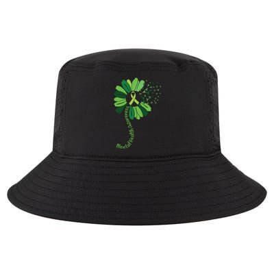 Green Flower Mental Health Awareness Cool Comfort Performance Bucket Hat