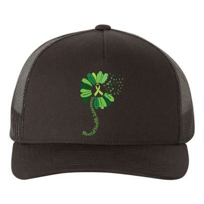 Green Flower Mental Health Awareness Yupoong Adult 5-Panel Trucker Hat