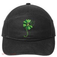 Green Flower Mental Health Awareness 7-Panel Snapback Hat