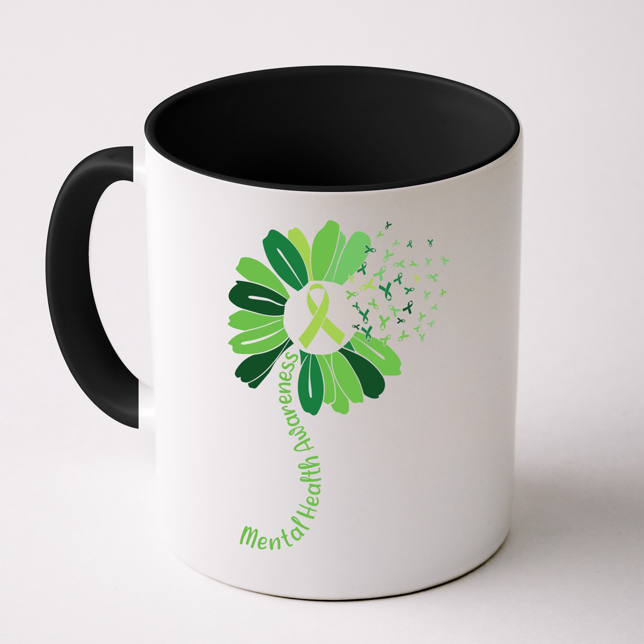 Green Flower Mental Health Awareness Mug