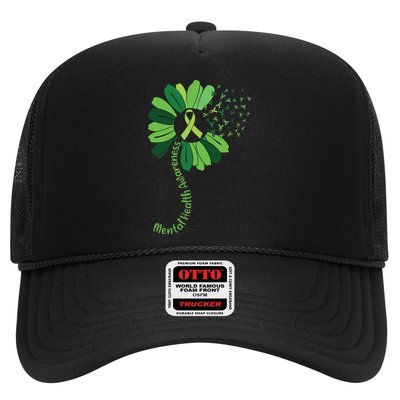 Green Flower Mental Health Awareness Trucker Hat