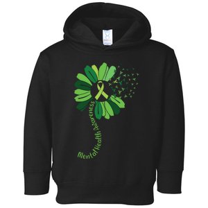 Green Flower Mental Health Awareness Toddler Hoodie