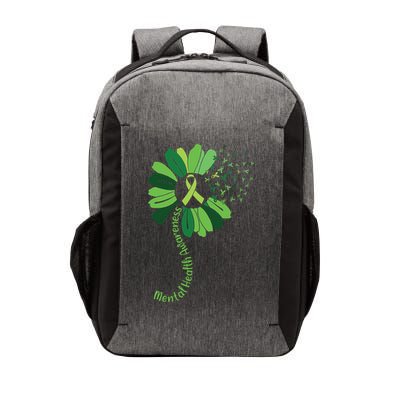 Green Flower Mental Health Awareness Vector Backpack