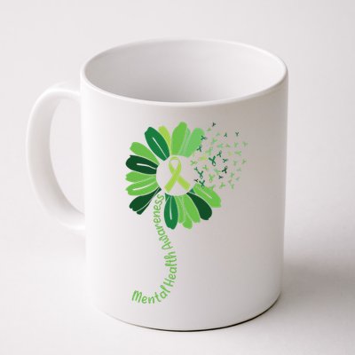 Green Flower Mental Health Awareness Coffee Mug