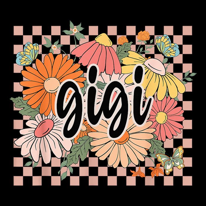 Gigi Floral Mother'S Day Wildflower Girl Checkered Impact Tech Backpack