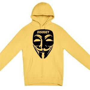 Guy Fawkes Mask Disobey Premium Pullover Hoodie