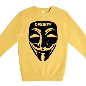 Guy Fawkes Mask Disobey Premium Crewneck Sweatshirt