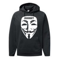 Guy Fawkes Mask Disobey Performance Fleece Hoodie