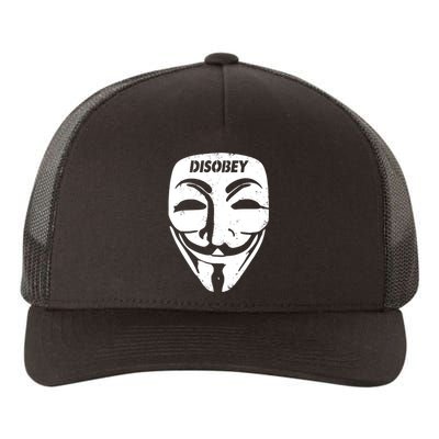 Guy Fawkes Mask Disobey Yupoong Adult 5-Panel Trucker Hat