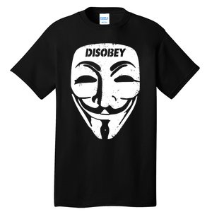 Guy Fawkes Mask Disobey Tall T-Shirt