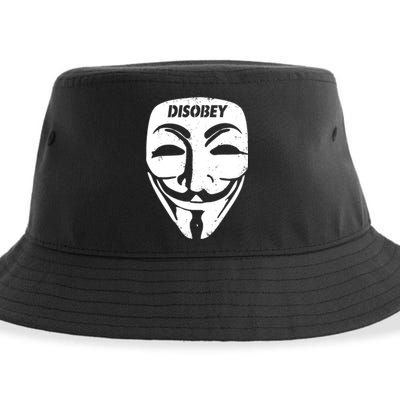 Guy Fawkes Mask Disobey Sustainable Bucket Hat