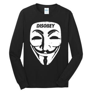 Guy Fawkes Mask Disobey Tall Long Sleeve T-Shirt