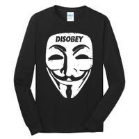 Guy Fawkes Mask Disobey Tall Long Sleeve T-Shirt