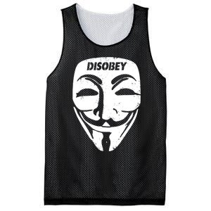 Guy Fawkes Mask Disobey Mesh Reversible Basketball Jersey Tank