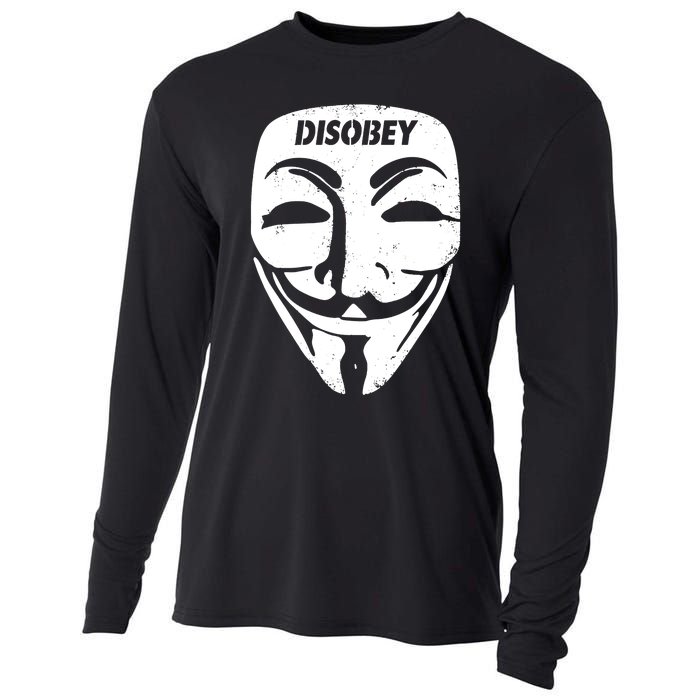 Guy Fawkes Mask Disobey Cooling Performance Long Sleeve Crew