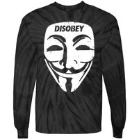 Guy Fawkes Mask Disobey Tie-Dye Long Sleeve Shirt