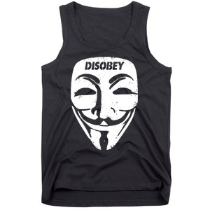 Guy Fawkes Mask Disobey Tank Top